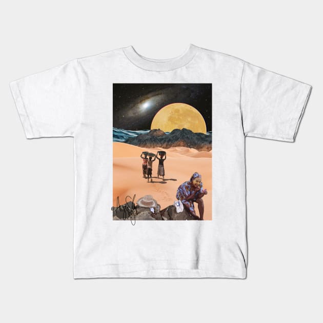 Water Scarcity Kids T-Shirt by ayuslip